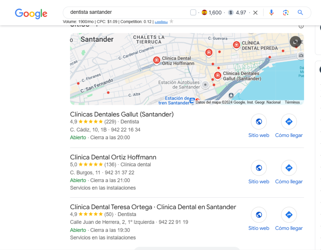 seo local santander dentistas